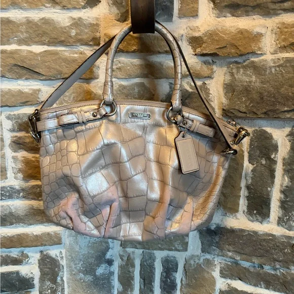 COACH Project Piece - Croc embossed Leather Tote Bag - Women's Handbag - Picture 10 of 11